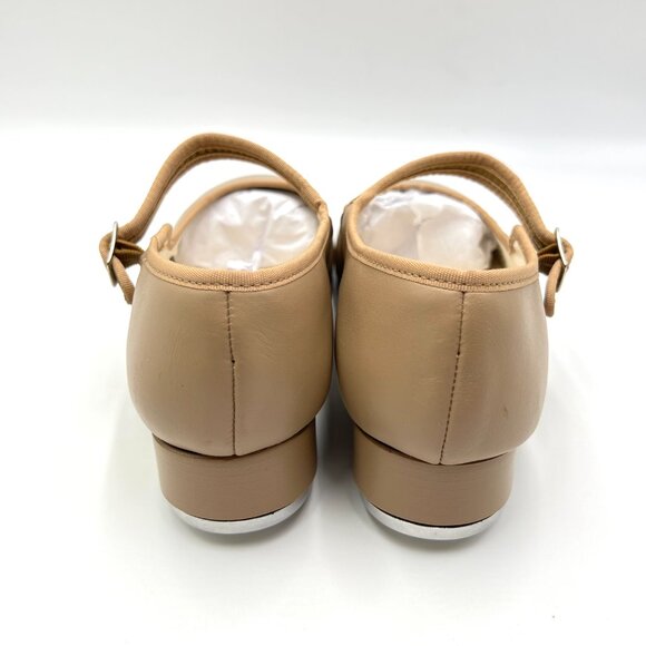Capezio Womens Size‎ 7.5 3800 Mary Jane Caramel Tan Buckled Dance Tap Shoes - Picture 7 of 13